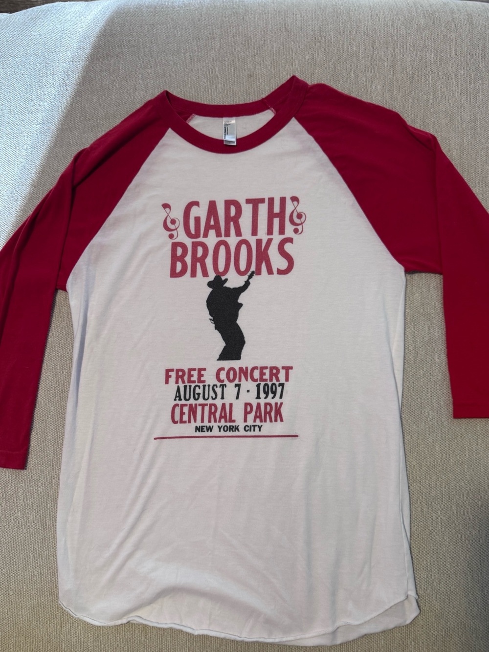 Garth Brooks vintage baseball raglan shirt - Size Small